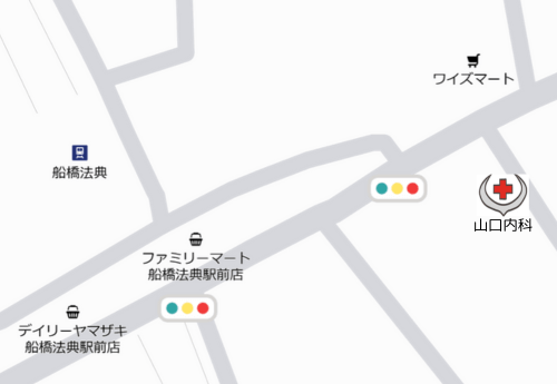 山口内科拡大地図